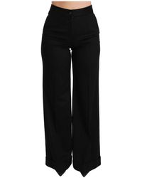 Dolce & Gabbana - Luxe Hoge Taille Flared Broek Van Kasjmier - Lyst