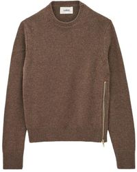 Ba&sh - Truien & Vesten ,Bruin ,Round-Neck Truien - Lyst