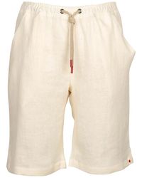 Kiton - Linnen Korte Broek - Lyst