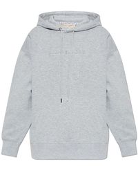 Michael Kors - Hoodies & Sweatvesten ,Grijs ,Katoen Logo Embossed Hoodie - Lyst