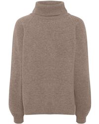 Gestuz - Truien & Vesten ,Bruin ,Wol Zachte Wollen Coltrui Chestnut Melange - Lyst