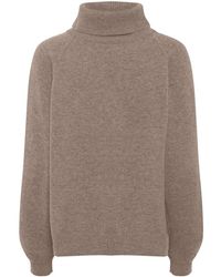 Gestuz - Truien & Vesten ,Bruin ,Wol Zachte Wollen Coltrui Chestnut Melange - Lyst