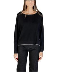 Liu Jo - Zwart Ronde Hals Gebreide Kleding Herfst/Winter - Lyst