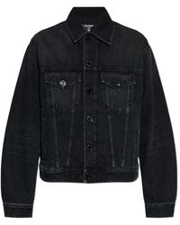 Balmain - Jassen ,Zwart ,Denim Denim Jacket - Lyst