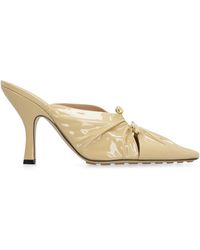 Bottega Veneta - Leder Mules Mit Metall Detail - Lyst