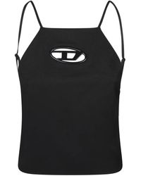 DIESEL - Sleek Strappy Wool Blend Top - Lyst