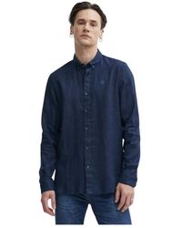 Timberland - Overhemden ,Blauw ,Linnen Mill River Linnen Shirt - Lyst