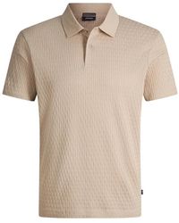Joop! - Cotton Polo Shirt Met Grafische Structuur - Lyst