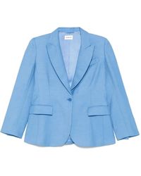 P.A.R.O.S.H. - P.A.R.O..H. ,Jassen ,Blauw ,Linnen Stijlvolle Damesjas - Lyst