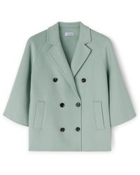 mötivi - Wollen Blend Double-Breasted Jas - Lyst