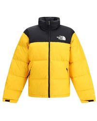 The North Face - Fitness ,Geel ,Nylon Retro Nuptse Gewatteerde Jas - Lyst