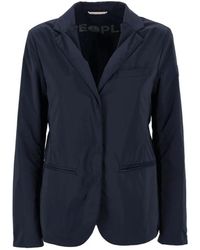 People Of Shibuya - Blaue wasserabweisende jacke mit druckknöpfen - Lyst
