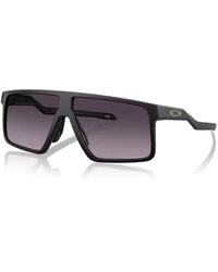 Oakley - Matt Schwarze Sonnenbrille Mit Graduated Prizm Grau - Lyst