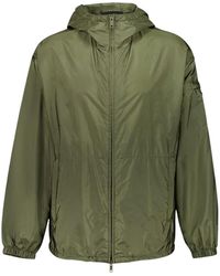 Prada - Groene Re-Nylon Lichtgewicht Jas Met Capuchon - Lyst
