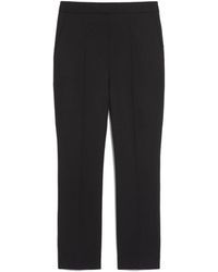 Max Mara - Broeken ,Zwart ,Wol Cropped Broeken - Lyst