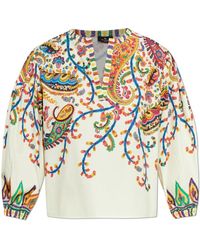 Etro - Top Met Sweetheart-Halslijn - Lyst