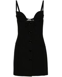 Nensi Dojaka - Schwarzes kleid mit sweetheart-ausschnitt und cut-out-detail - Lyst