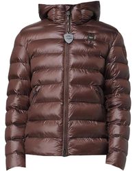 Blauer - Jassen ,Bruin ,Nylon Nylon Parka Met Ruitpatroon - Lyst