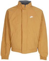 Nike - Fitness ,Bruin ,Katoen Waterafstotende Herenjas Flax/Wit - Lyst