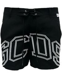 Gcds - Badmode ,Zwart ,Polyester Zwarte Boxer Met Logo Lounge - Lyst