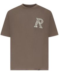 Represent - Tops ,Bruin ,Katoen Western Initial T-Shirt - Lyst
