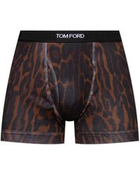 Tom Ford - Ondergoed ,Bruin ,Katoen Boxers Met Logo - Lyst