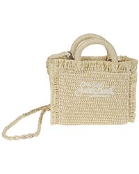 Mc2 Saint Barth - Bestickte Stroh Vanity Tasche - Lyst