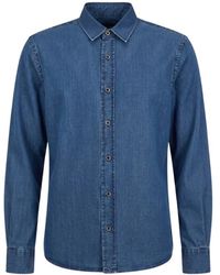 Peserico - Overhemden ,Blauw ,Casual Shirt - Lyst