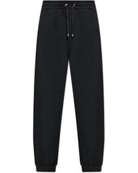 Balmain - Broeken ,Zwart ,Katoen Trainingsbroeken Met Bedrukt Logo - Lyst