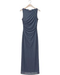 EDITED - Kleedjes ,Blauw ,Polyester Noura Jurk - Lyst