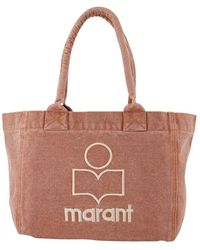 Isabel Marant - Neutrale Baumwoll Shopper Tasche - Lyst