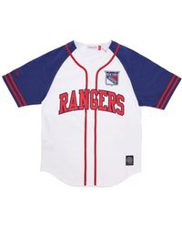 Mitchell & Ness - Fitness ,Veelkleurig ,Katoen Nhl Oefendag Jersey Wit - Lyst