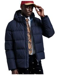 GANT - Jassen ,Blauw ,Katoen Alta Mixed Cotton Down Jacket - Lyst