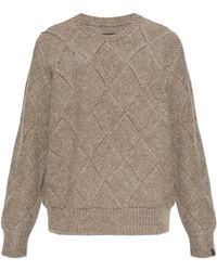Rag & Bone - Handgebreide Entrelac Wollen Trui - Lyst