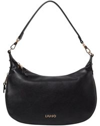 Liu Jo - Schwarze Leder-Schultertasche - Lyst