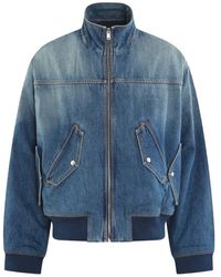 Givenchy - Jassen ,Blauw ,Blauwe Bomberjack Voor - Lyst