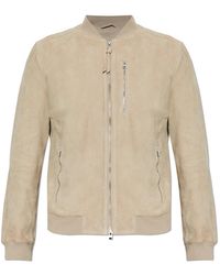 AllSaints - Jassen ,Katoen Kemble Suede Bomber Jacket - Lyst