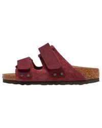 Birkenstock - Sandalen aus veloursleder mit anatomischer fußbettform und verstellbaren riemen - Lyst