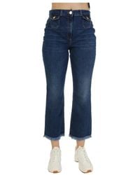 Elisabetta Franchi - Cropped Jeans - Lyst