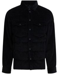 Moncler - Jassen ,Zwart ,Katoen Gelt Shirt Jacket - Lyst