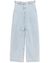 Entire studios - Jeans ,Blauw ,Katoen Wide Leg Jeans - Lyst