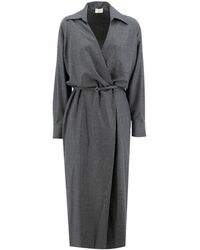 Brunello Cucinelli - Wrap Dresses - Lyst