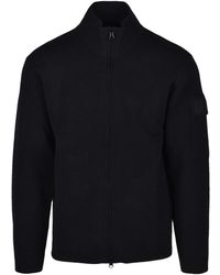 C.P. Company - Cardigan Mit Reißverschluss Aus Wollmischung - Lyst