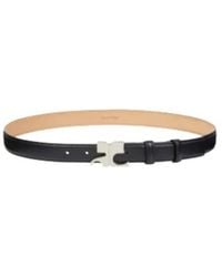 Courreges - Ceinture Cuir Grainé Logo Ac - Lyst