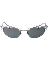 Swarovski - Gunmetal Zonnebril - Lyst