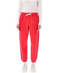 Ralph Lauren - Pantalones de jogging clásicos rojos - Lyst
