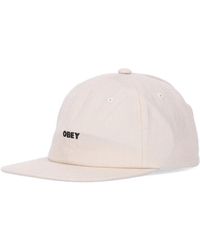Obey - Flache Krempe Strapback Kappe Ungebleichte Baumwolle - Lyst