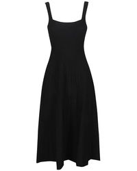 STAUD - Kleedjes ,Zwart ,Nylon Ellison Dress - Lyst