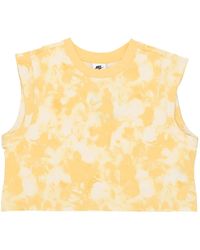 Nike - Fitness ,Geel ,Katoen Wave Dye Cropped Tank Top - Lyst