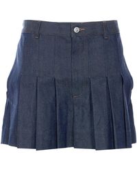 A.P.C. - Rokken ,Blauw ,Katoen Plissirok - Lyst